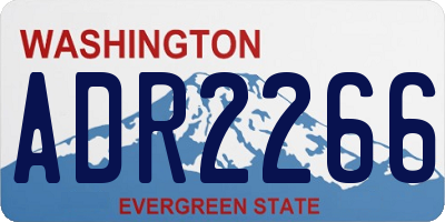 WA license plate ADR2266