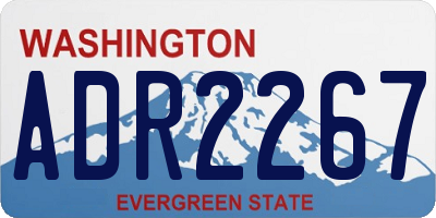 WA license plate ADR2267