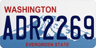 WA license plate ADR2269