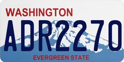 WA license plate ADR2270