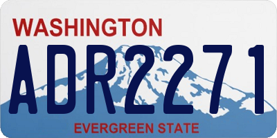 WA license plate ADR2271
