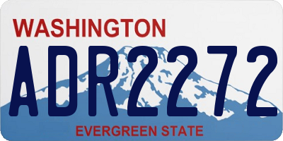WA license plate ADR2272