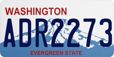 WA license plate ADR2273