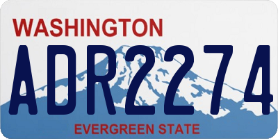 WA license plate ADR2274