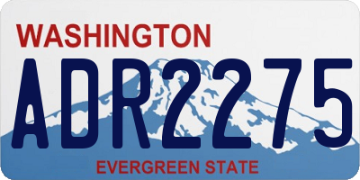 WA license plate ADR2275