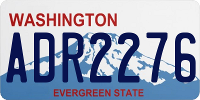 WA license plate ADR2276