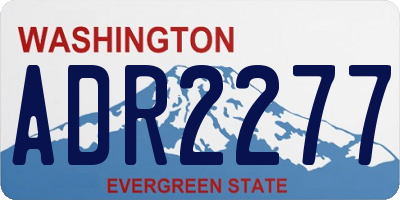 WA license plate ADR2277