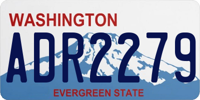 WA license plate ADR2279