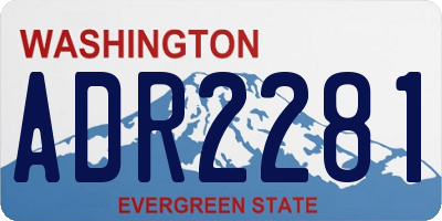 WA license plate ADR2281