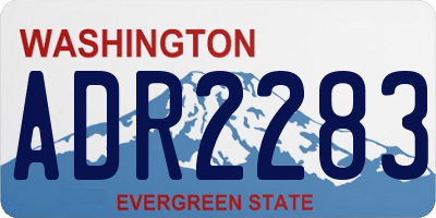 WA license plate ADR2283