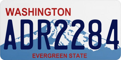 WA license plate ADR2284