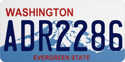 WA license plate ADR2286