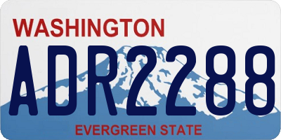 WA license plate ADR2288