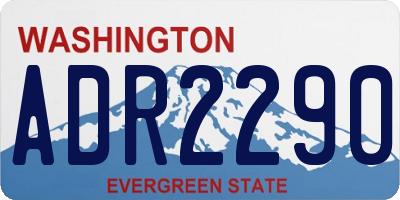 WA license plate ADR2290