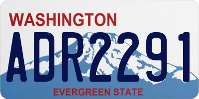 WA license plate ADR2291