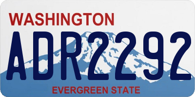 WA license plate ADR2292