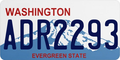 WA license plate ADR2293