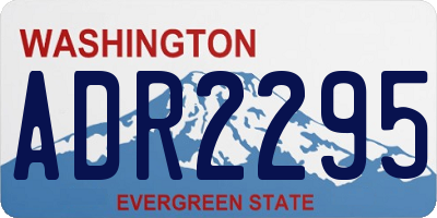 WA license plate ADR2295