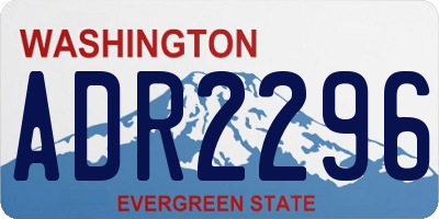 WA license plate ADR2296