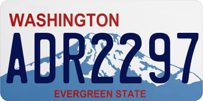 WA license plate ADR2297