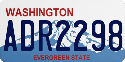 WA license plate ADR2298