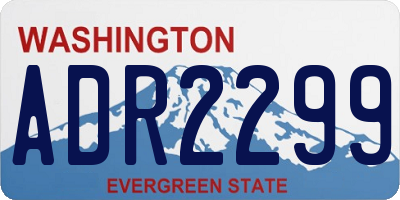 WA license plate ADR2299