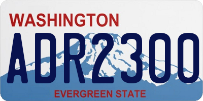 WA license plate ADR2300