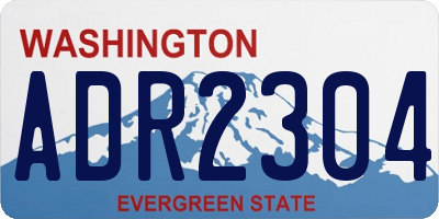 WA license plate ADR2304