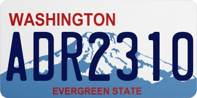 WA license plate ADR2310
