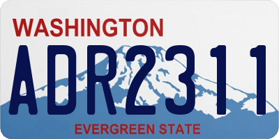 WA license plate ADR2311