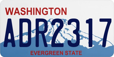 WA license plate ADR2317