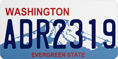 WA license plate ADR2319