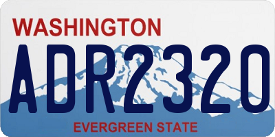 WA license plate ADR2320