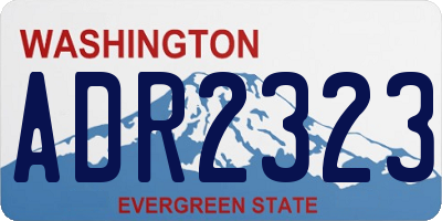 WA license plate ADR2323