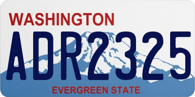 WA license plate ADR2325