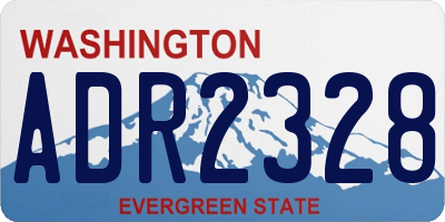 WA license plate ADR2328