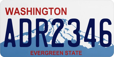 WA license plate ADR2346