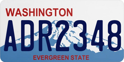 WA license plate ADR2348