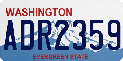 WA license plate ADR2359