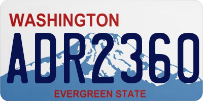 WA license plate ADR2360