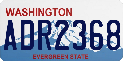 WA license plate ADR2368