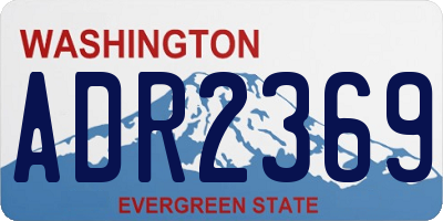 WA license plate ADR2369