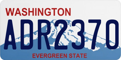 WA license plate ADR2370