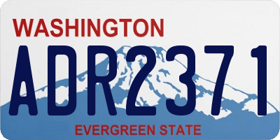 WA license plate ADR2371