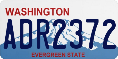 WA license plate ADR2372