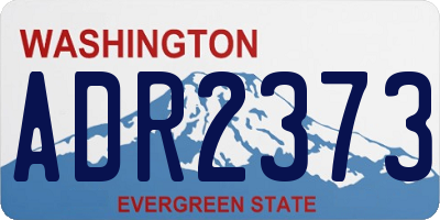 WA license plate ADR2373