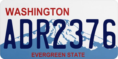 WA license plate ADR2376