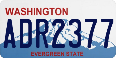 WA license plate ADR2377