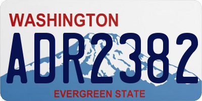 WA license plate ADR2382