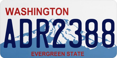 WA license plate ADR2388